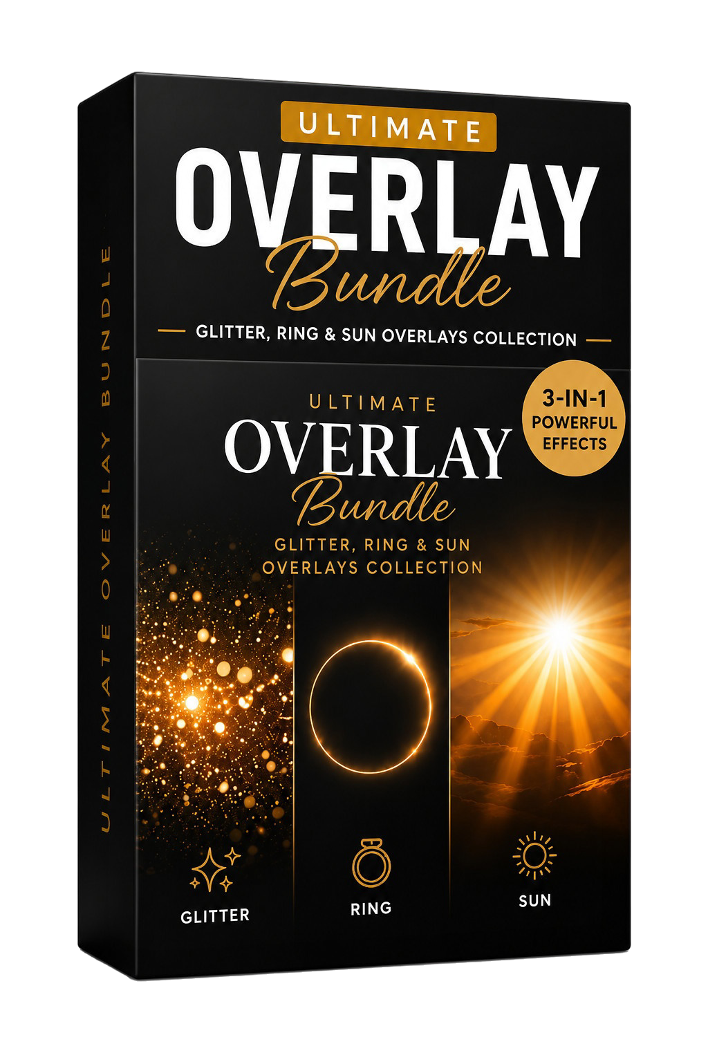 Ultimate Overlay Effects Bundle - Glitter, Ring & Sun Overlay Collection